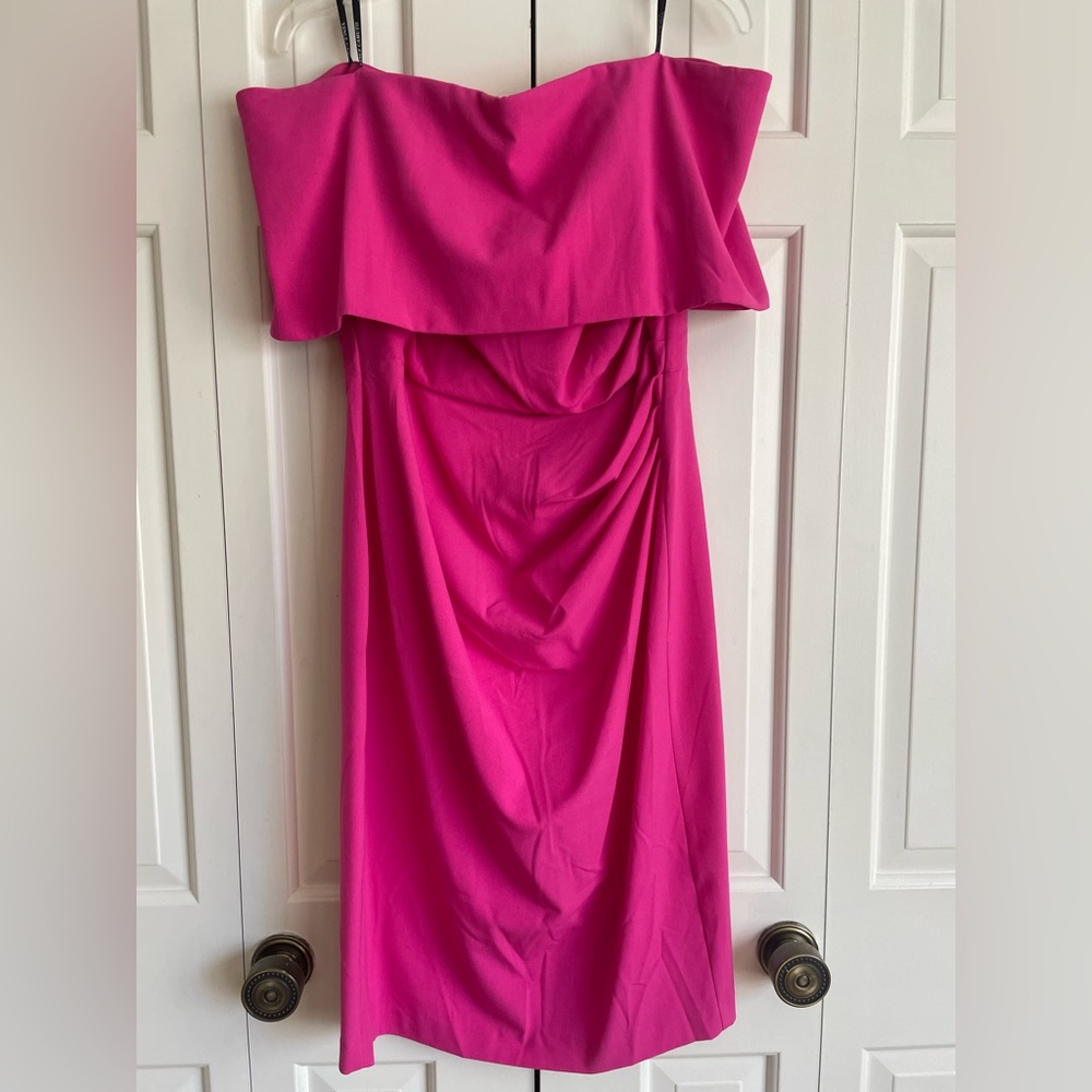 Vince Camuto Strapless Fuchsia Dress - Picture 2 of 6